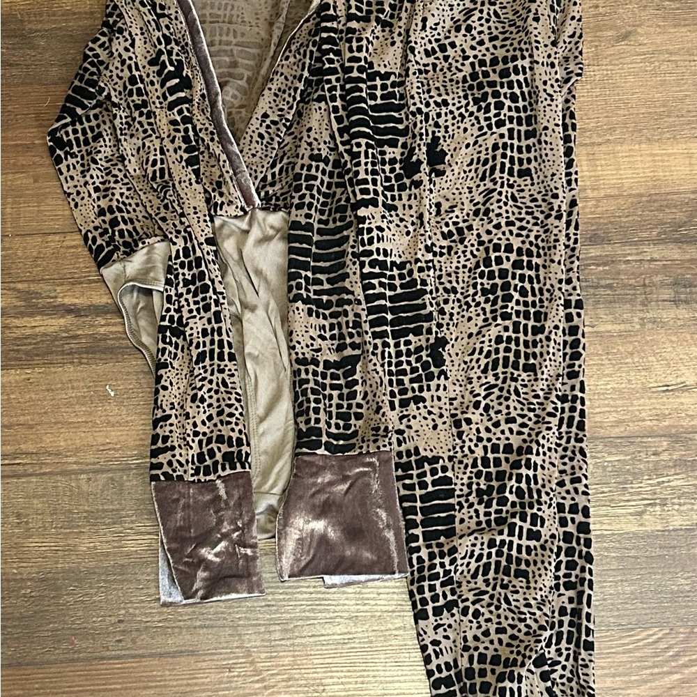 Leopard Print Women's Romper Set Size Small
